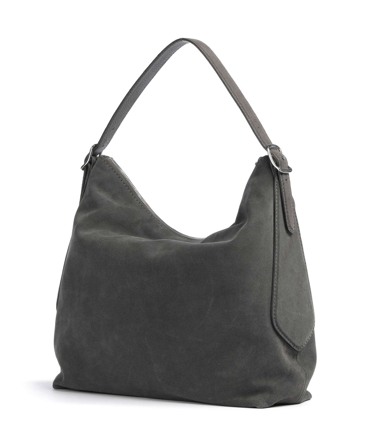 Abro Suede Carina Hobo bag grey
