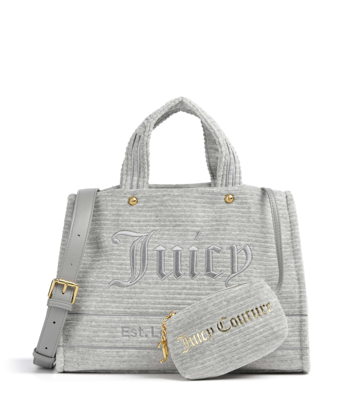 Juicy Couture Iris Velvet M Handbag silver marl