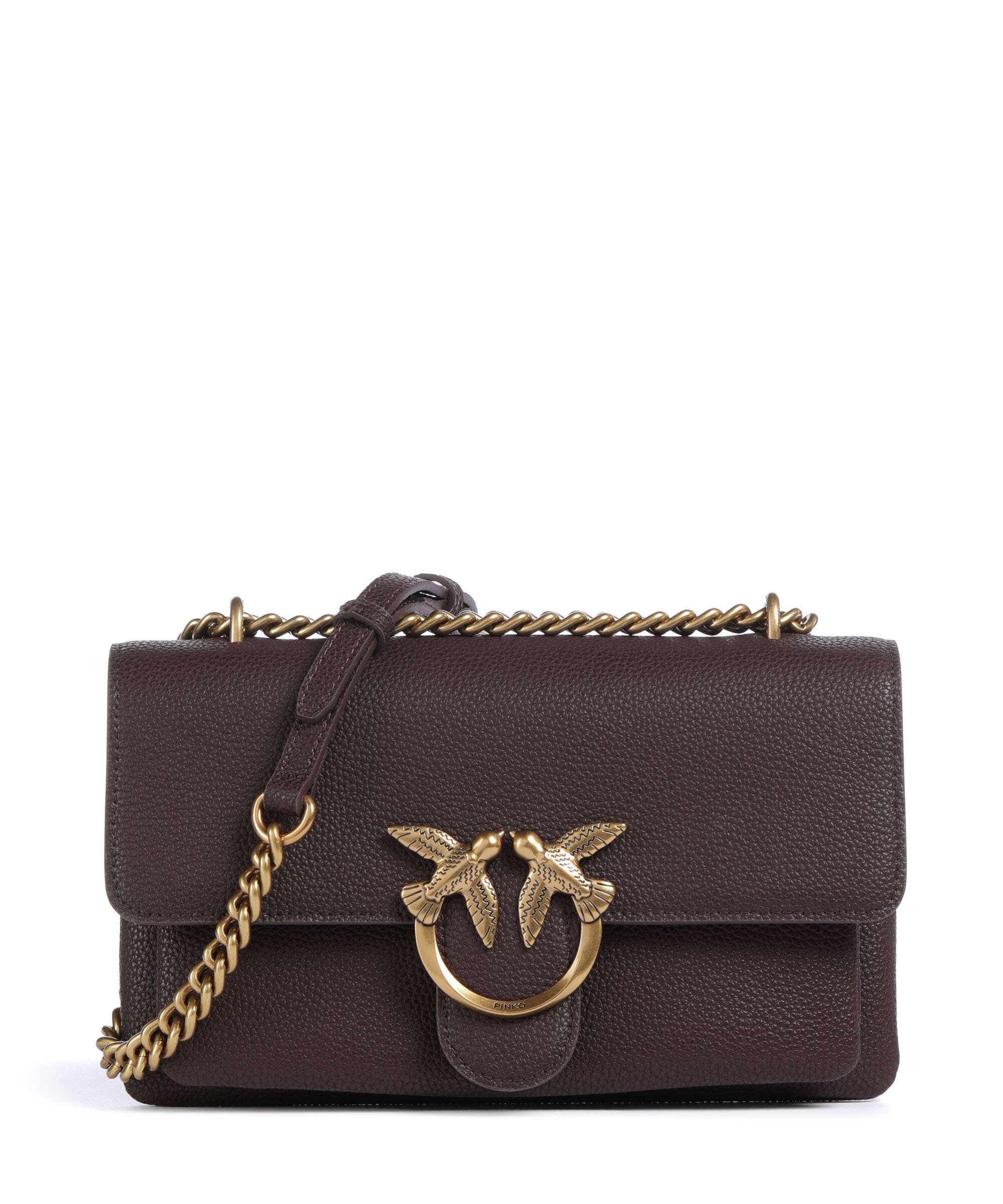 Pinko Love Soft Mini Shoulder bag uva di catawba/antique gold
