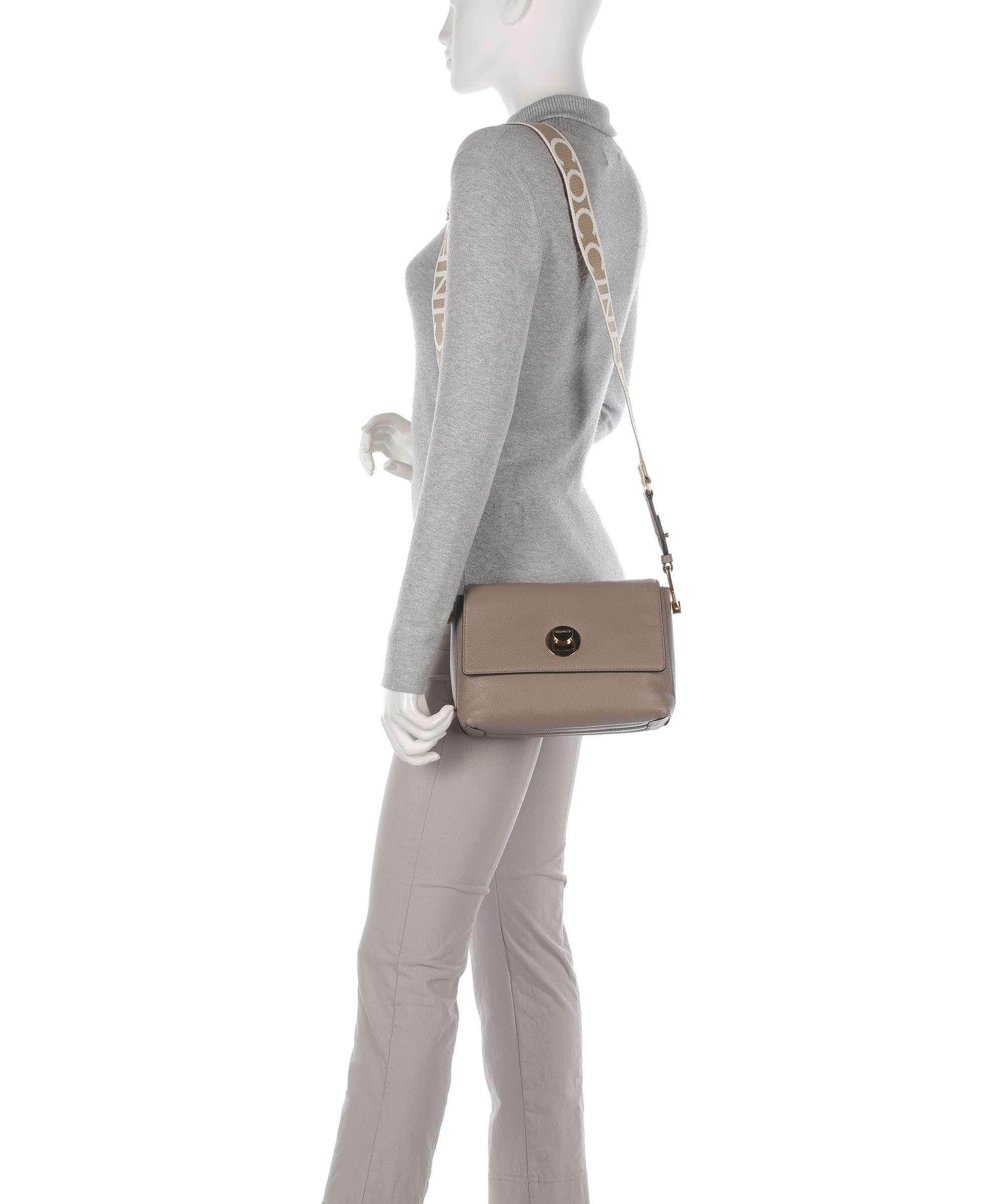 Coccinelle Liya Signature Crossbody bag warm taupe