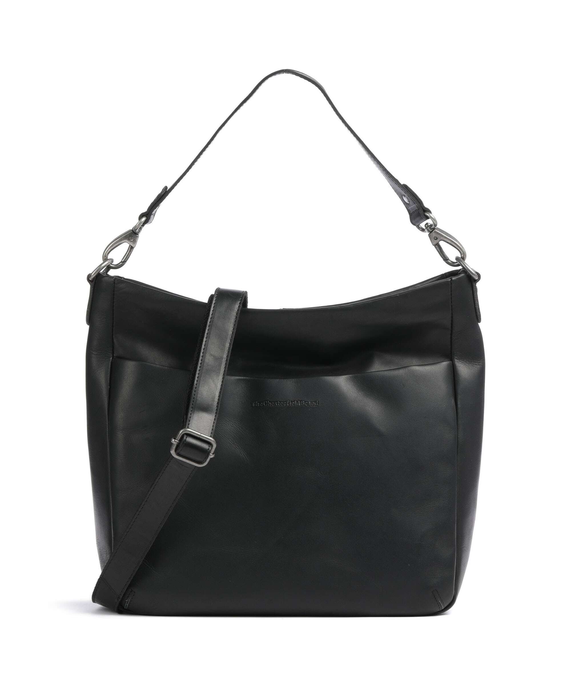 The Chesterfield Brand Cow Wax Pull Up Regina Hobo bag black