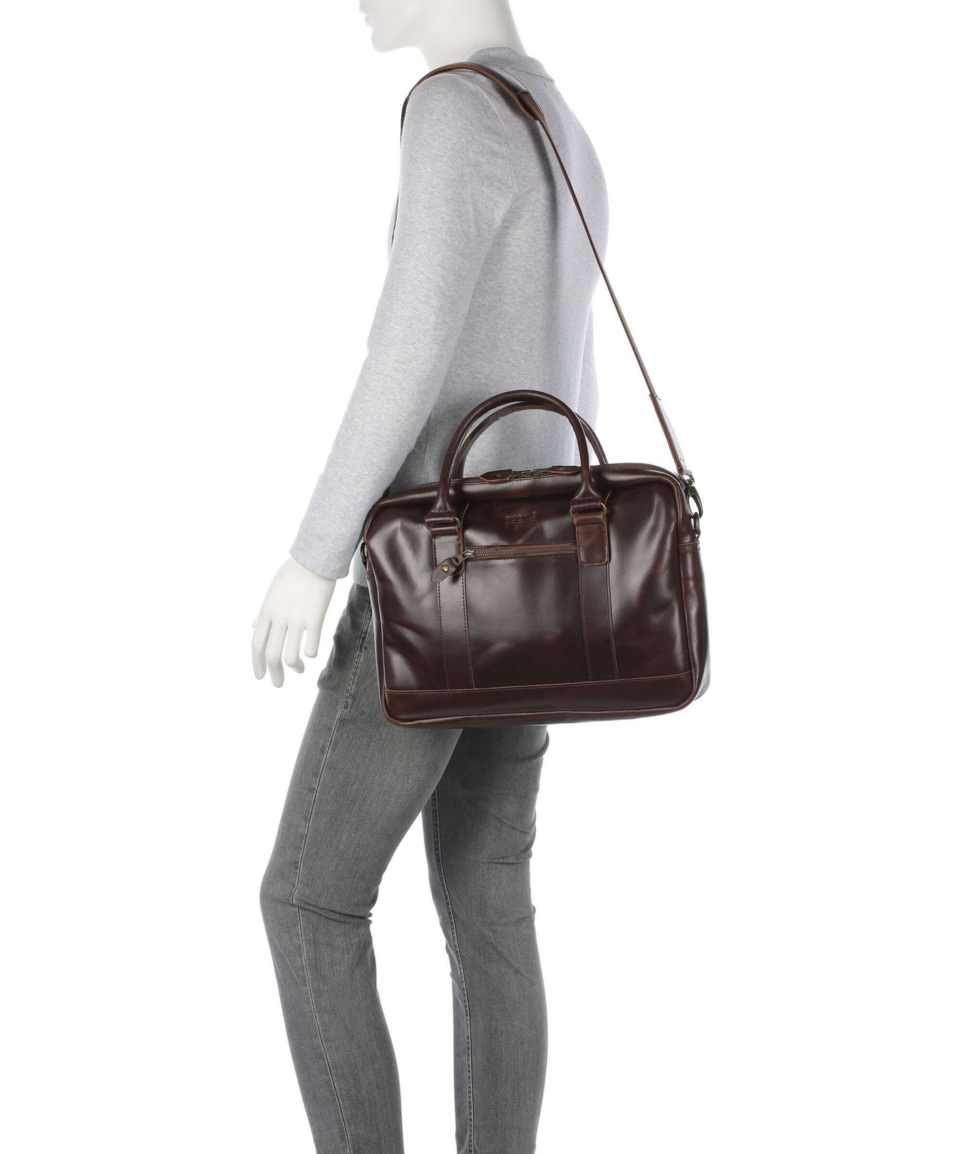 Buckle & Seam Everett Briefcase brown