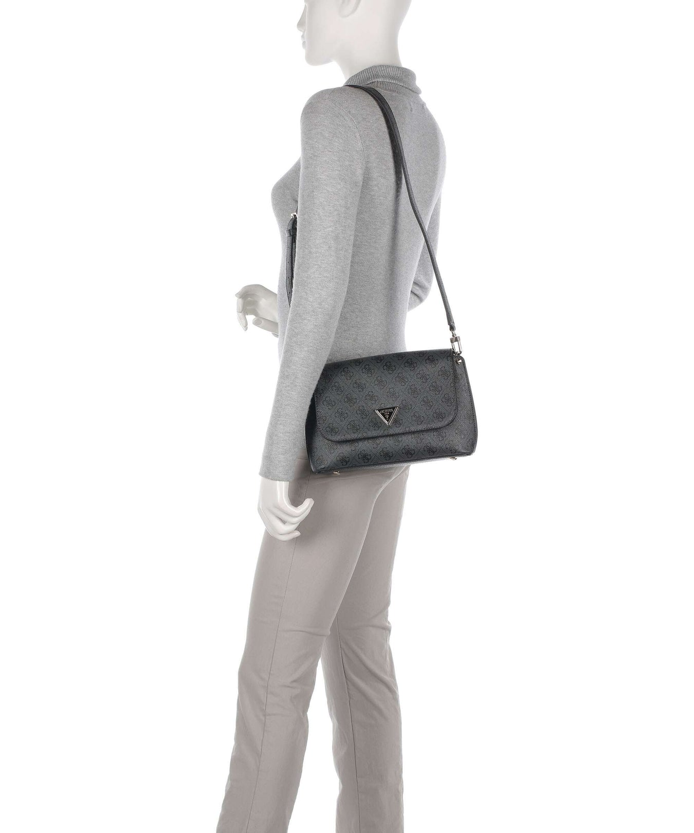 Guess Meridian Crossbody bag coal logo