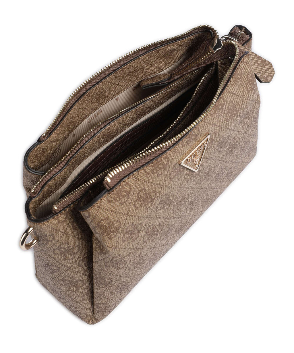 Guess Noelle Crossbody bag latte logo/brown