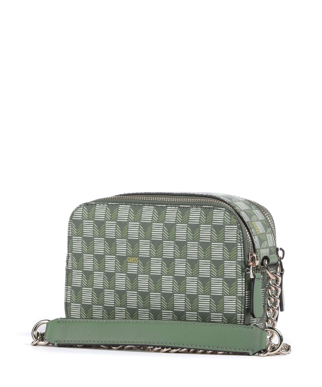 Guess G Wave Crossbody bag green logo
