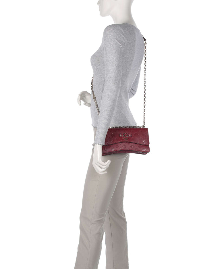 Guess Gerty Peony Shoulder bag claret