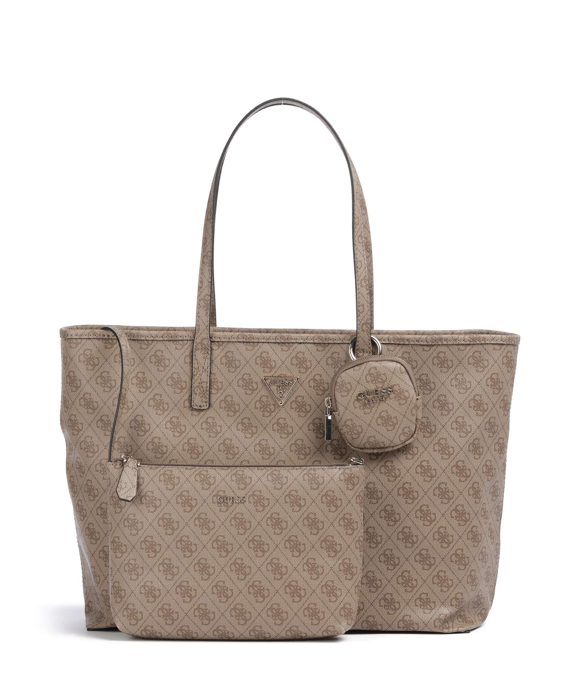 Guess Power Play Tote bag latte logo