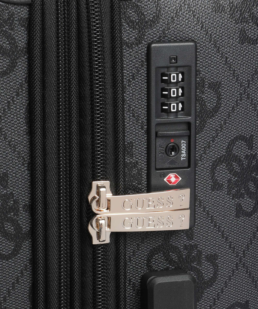 Guess Berta Maxi 4G Spinner (4 wheels) coal logo
