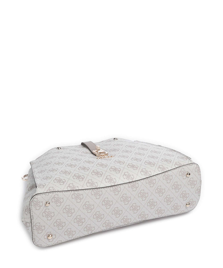 Guess Zamira Handbag dark taupe logo