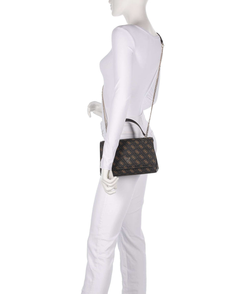 Guess Noelle Q Logo Shoulder bag brown logo