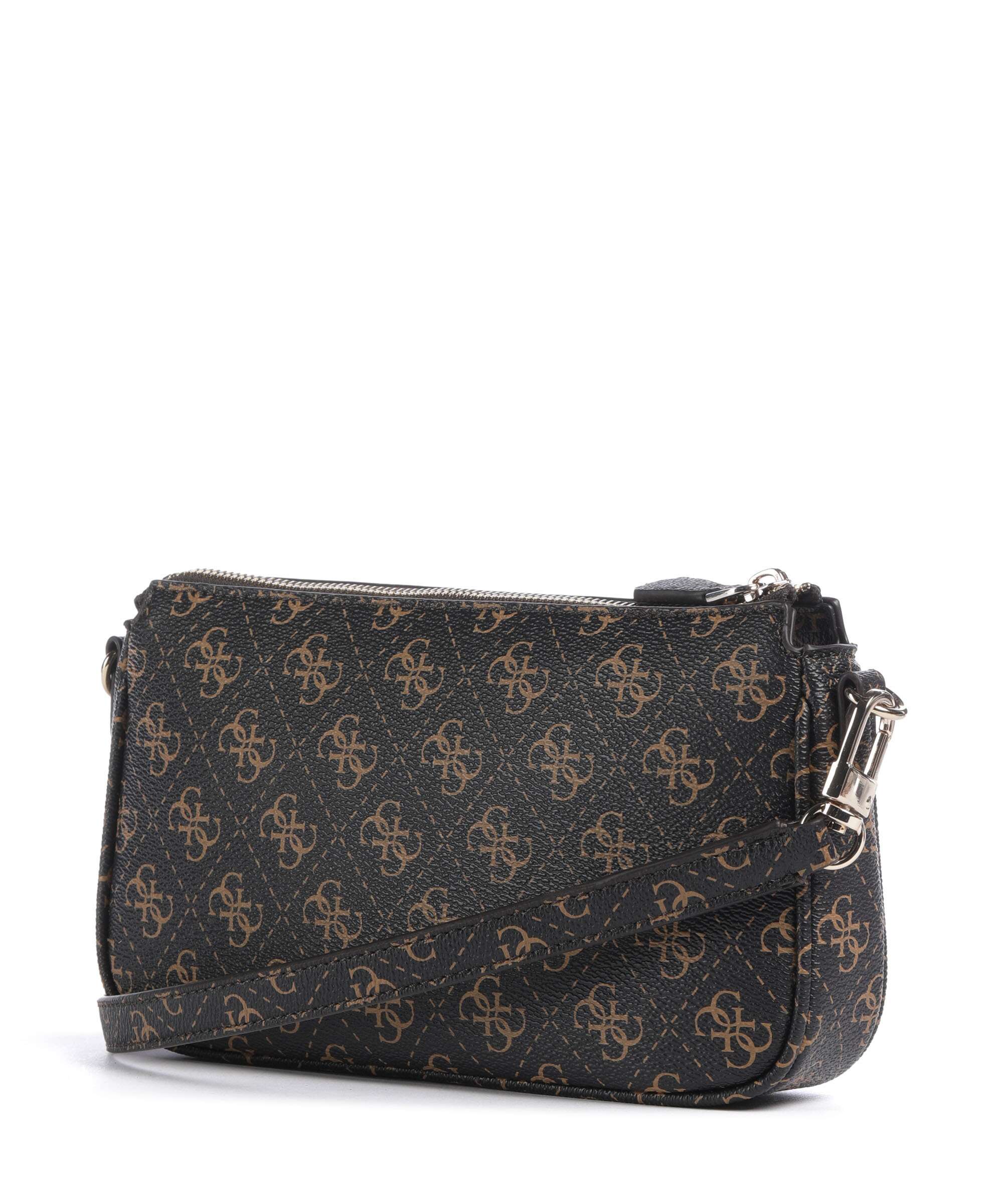 Guess Noelle Q Logo Shoulder bag brown logo