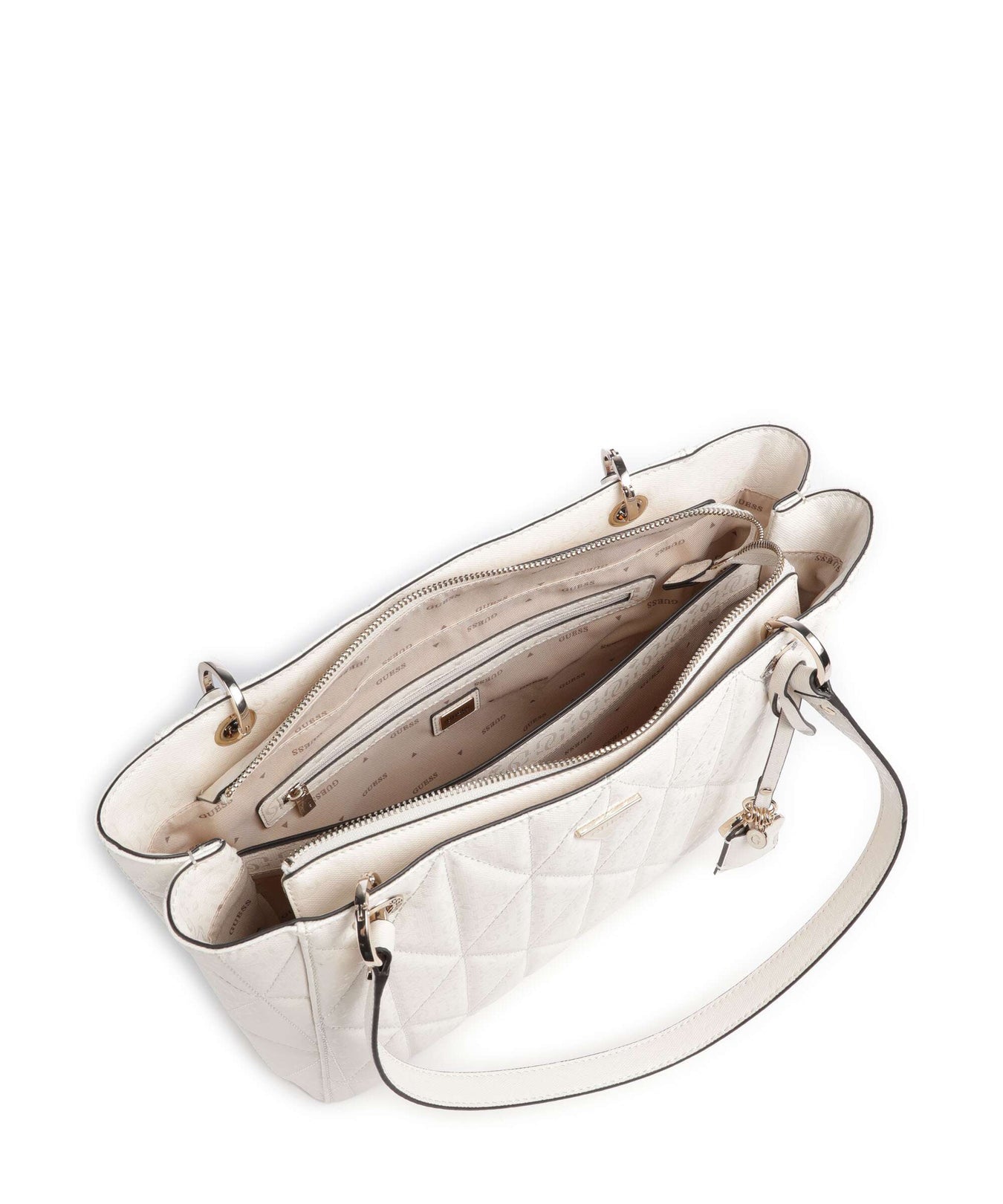 Guess Aldina G-Shine Tote bag offwhite