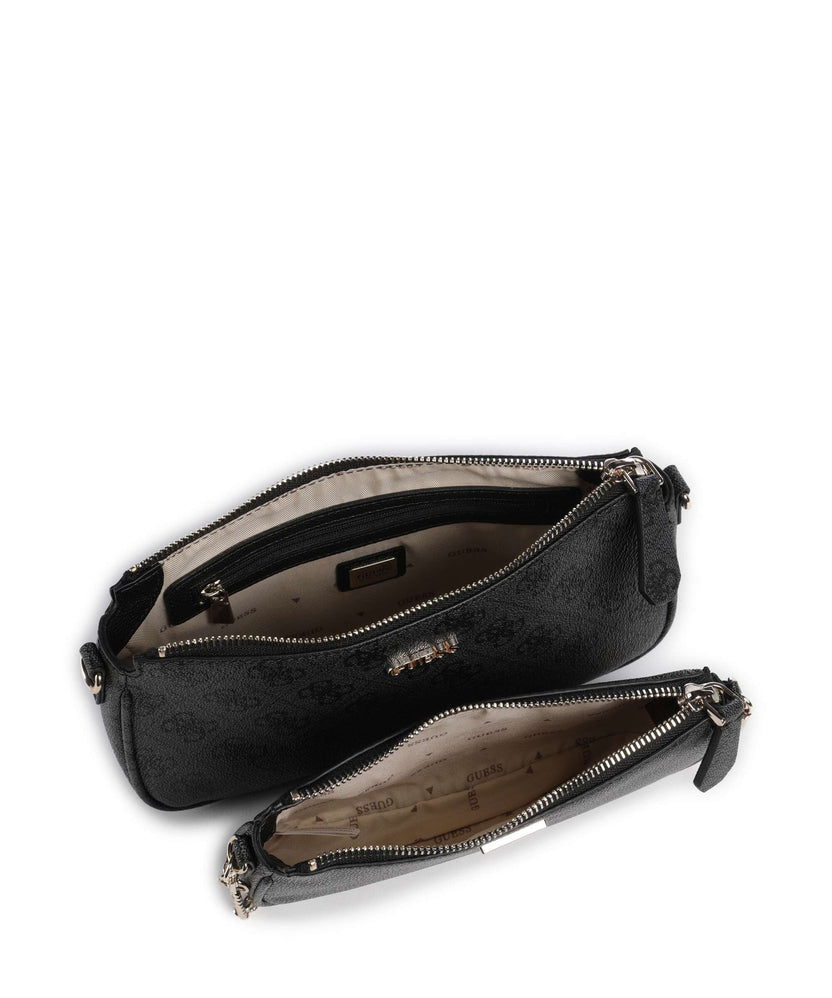 Guess Noelle 4G Logo Shoulder bag coal logo