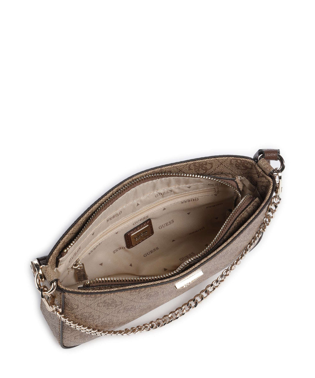 Guess Noelle Mini Shoulder bag latte logo/brown