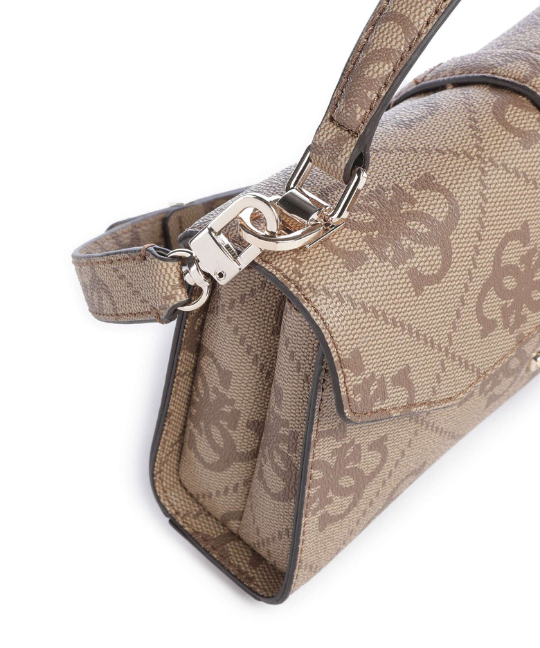 Guess Queensland Big 4G Logo Handbag latte logo