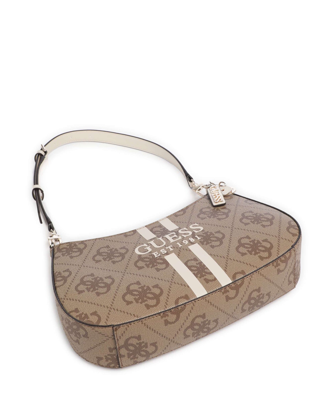 Guess Noelle 4G Logo Shoulder bag latte logo