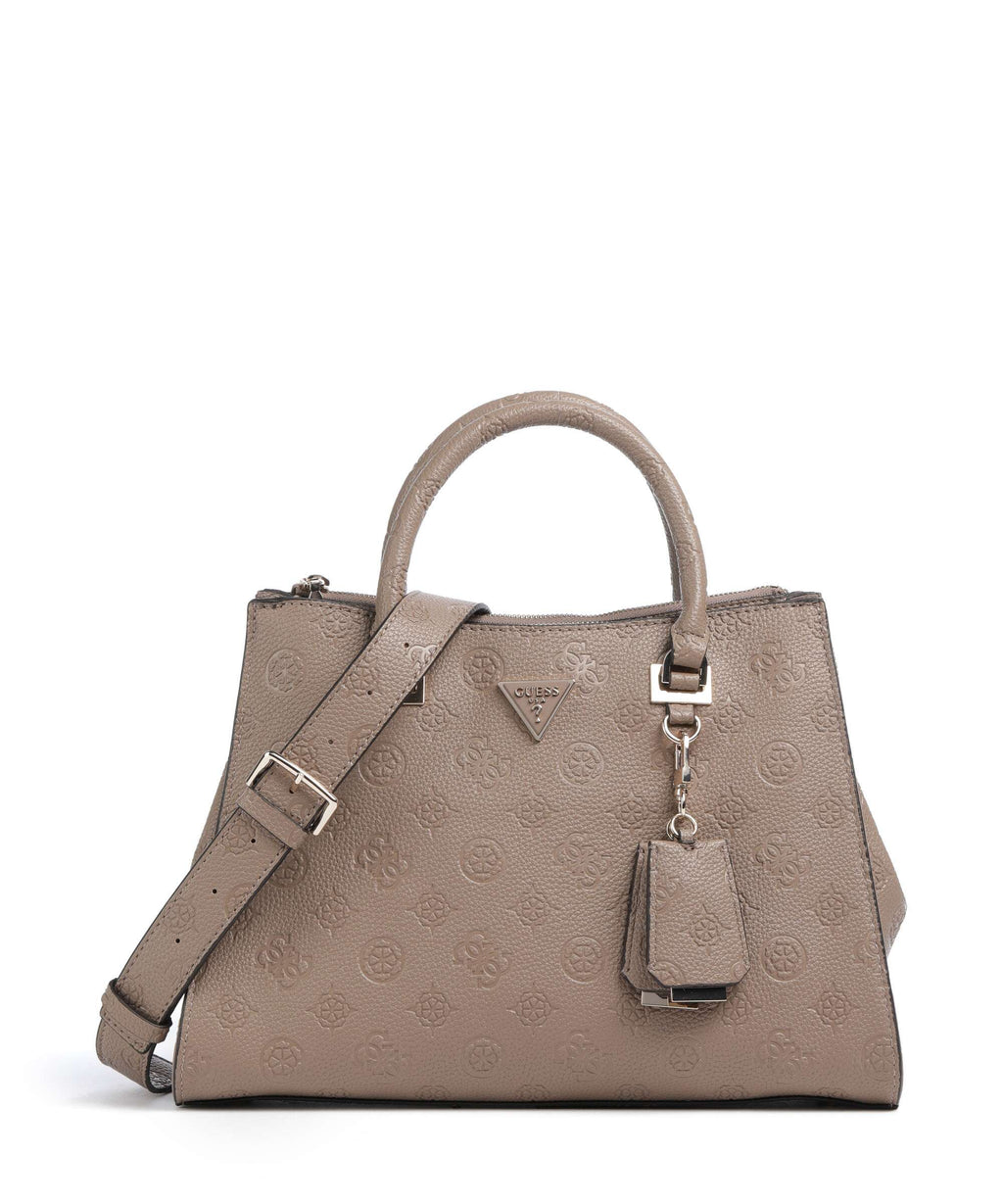 Guess Cresidia Handbag dark taupe logo