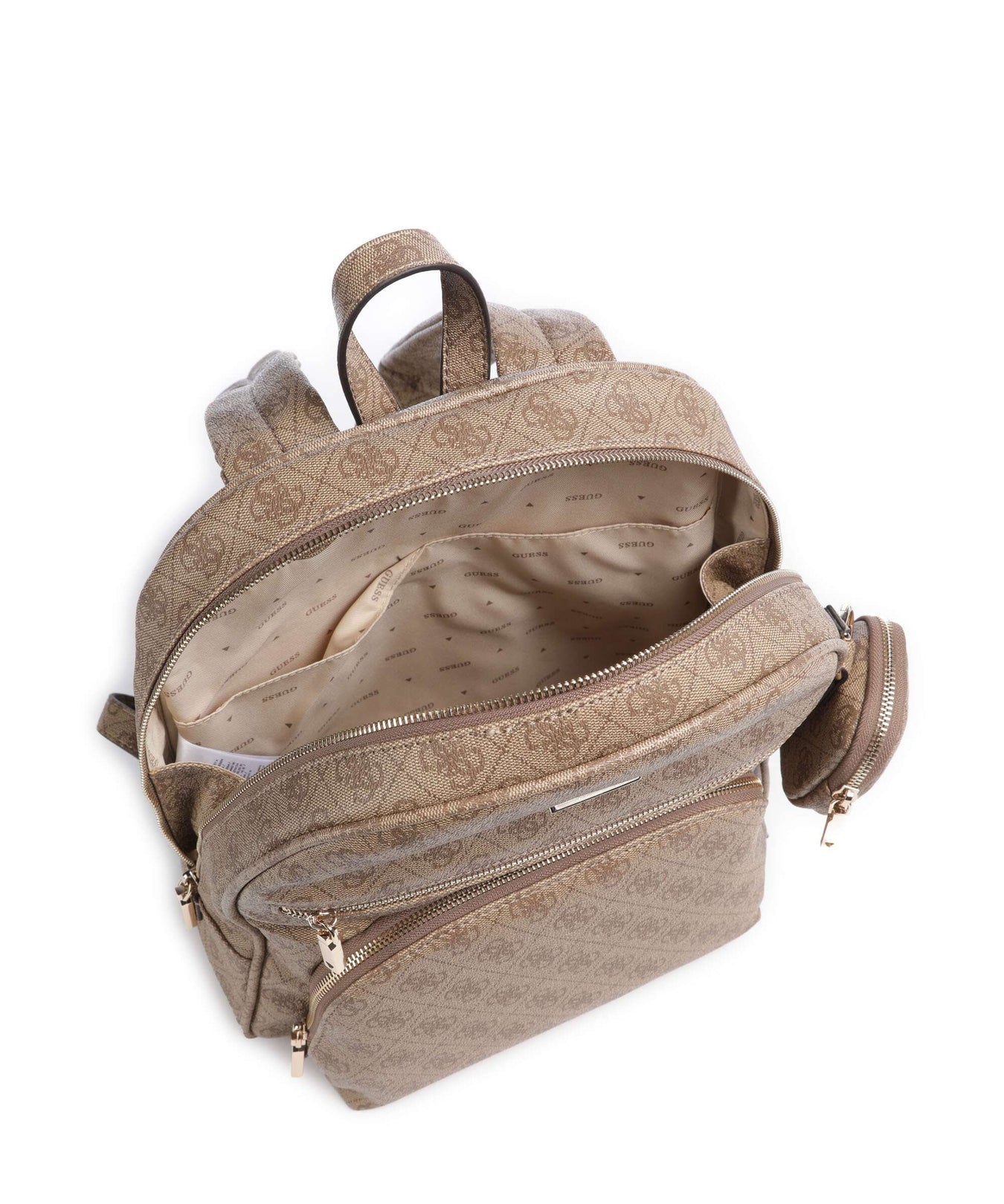 Guess Power Play Backpack latte logo