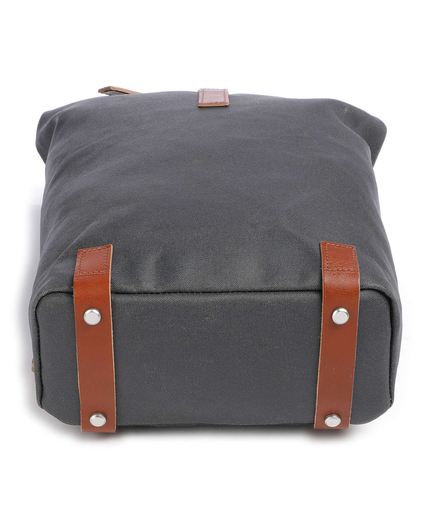 Brooks England Pickwick Cotton Canvas Small Rolltop backpack grey