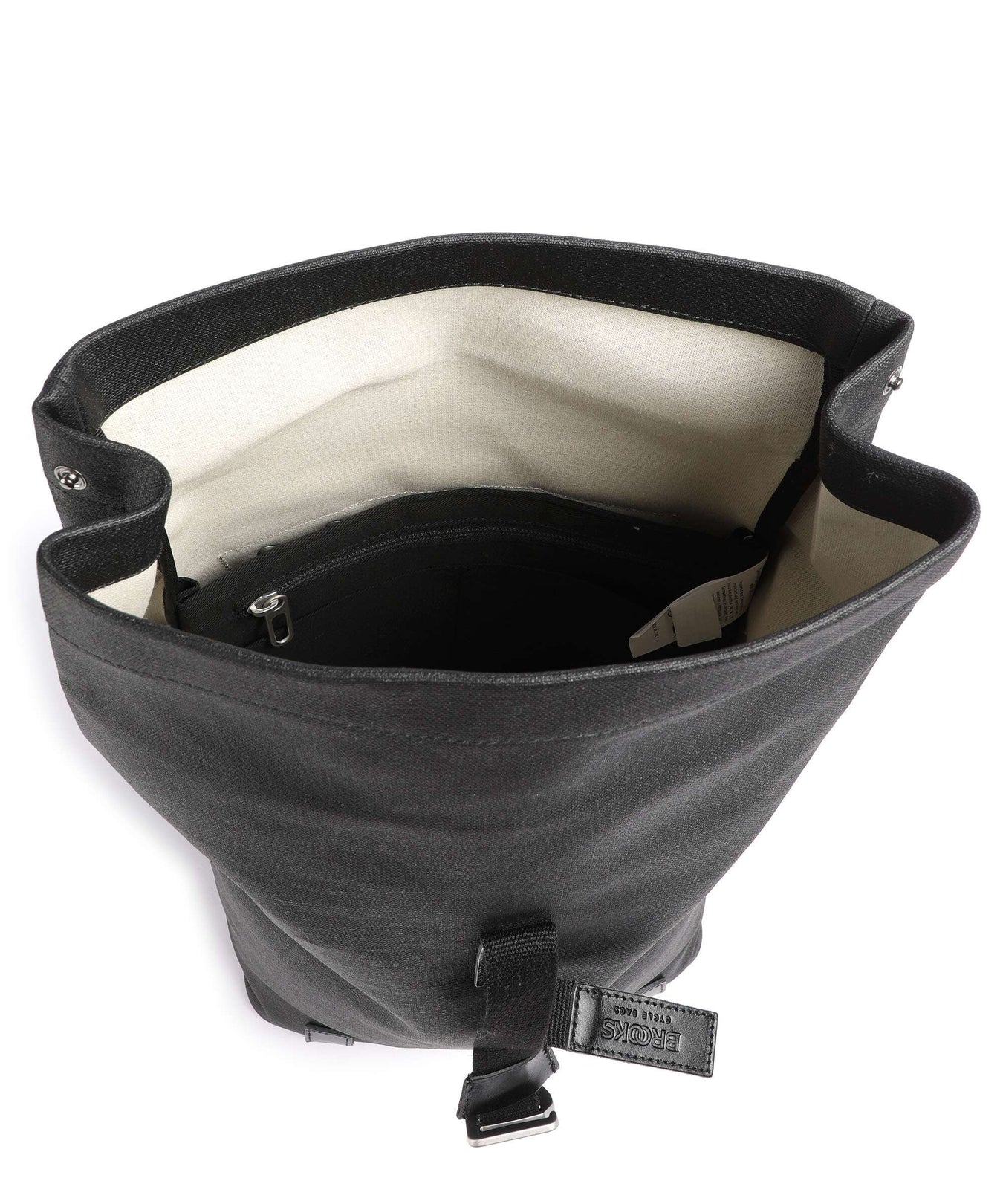 Brooks England Pickwick Cotton Canvas Small Rolltop backpack black