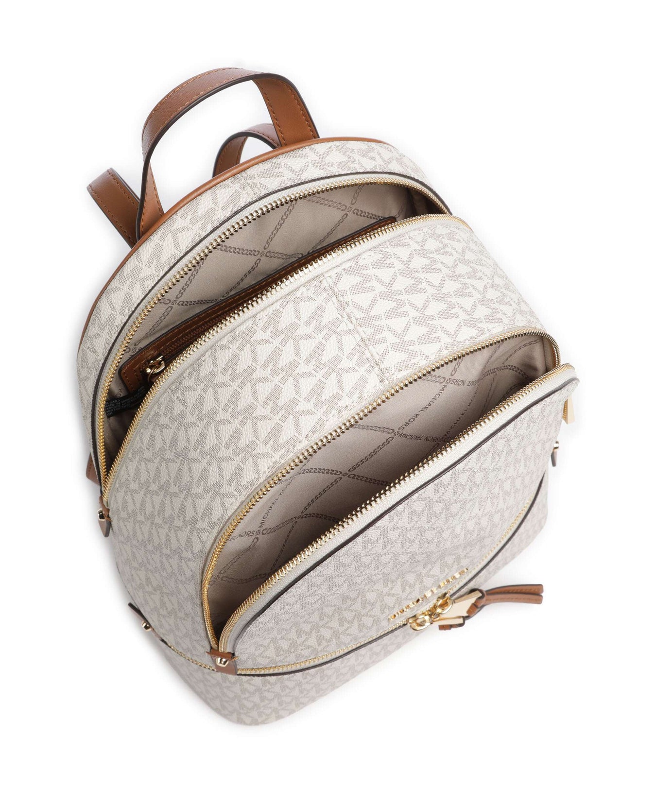 Michael Kors Rhea Zip Backpack vanilla
