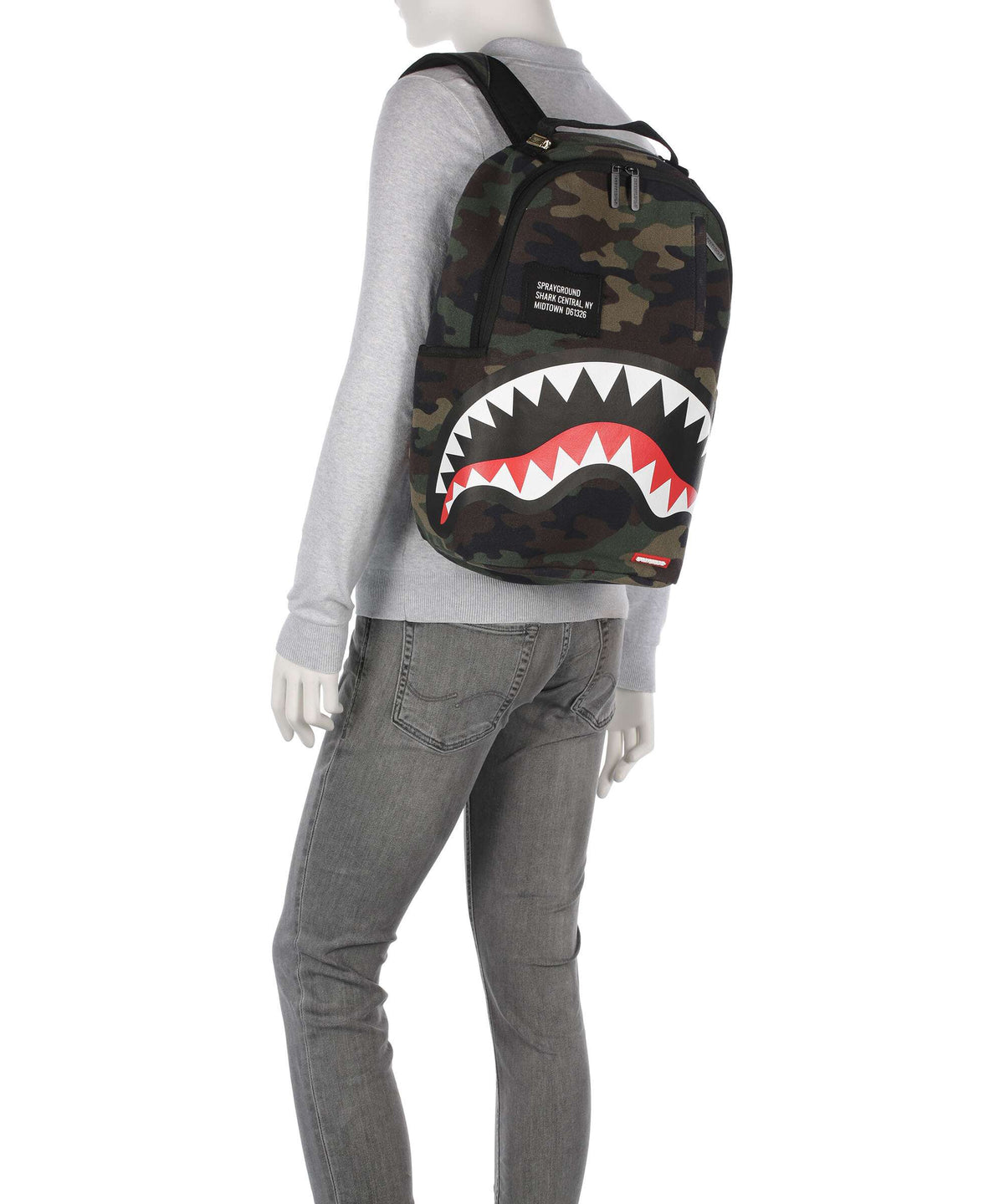 Sprayground Shark Central Camo Backpack green