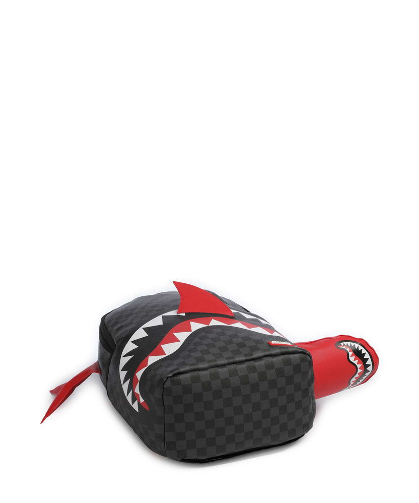 Sprayground Shark Smashed Through Backpack black