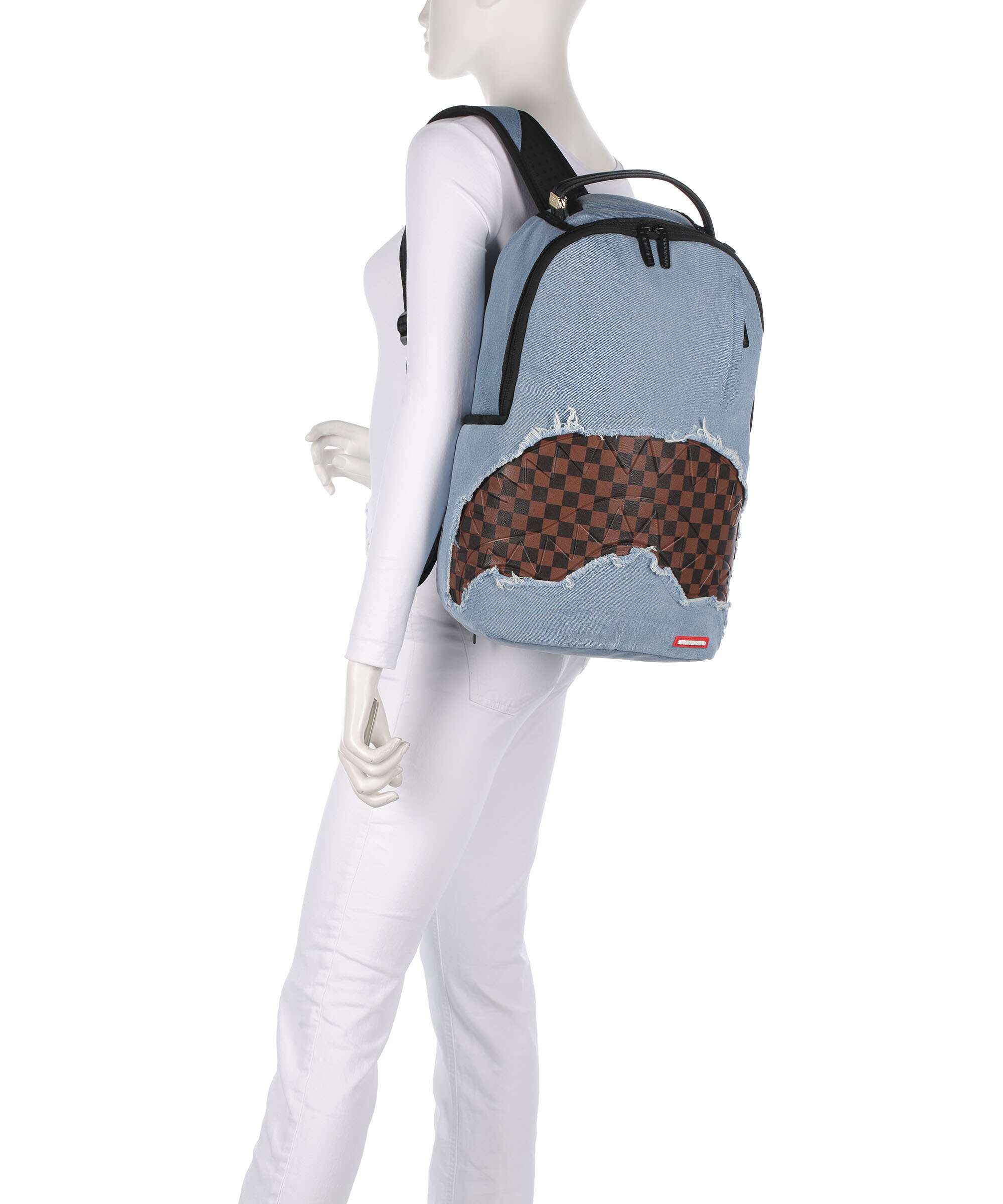Sprayground Denim Shark Backpack blue