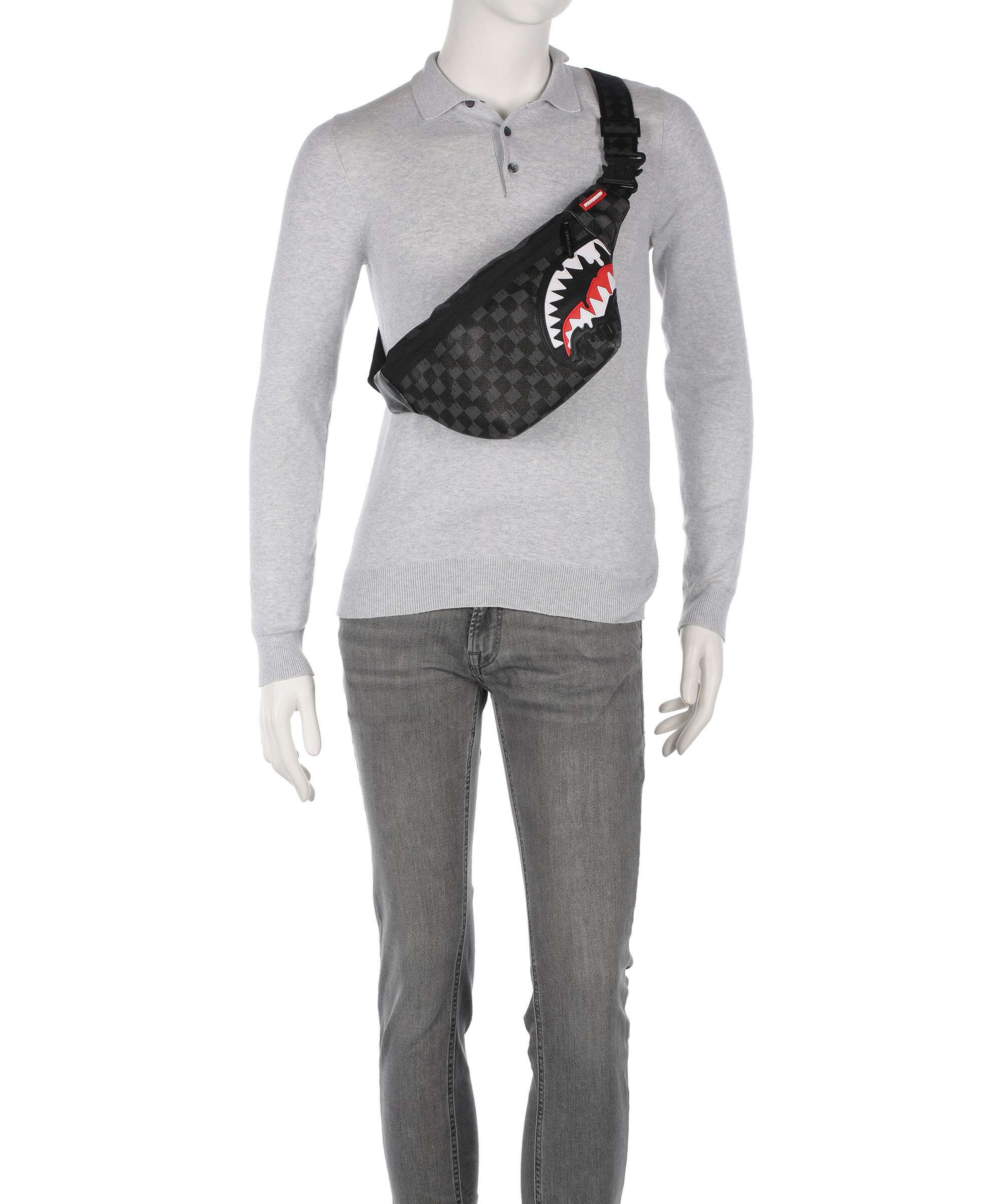 Sprayground Dripping Sharks in Paris Belt bag black