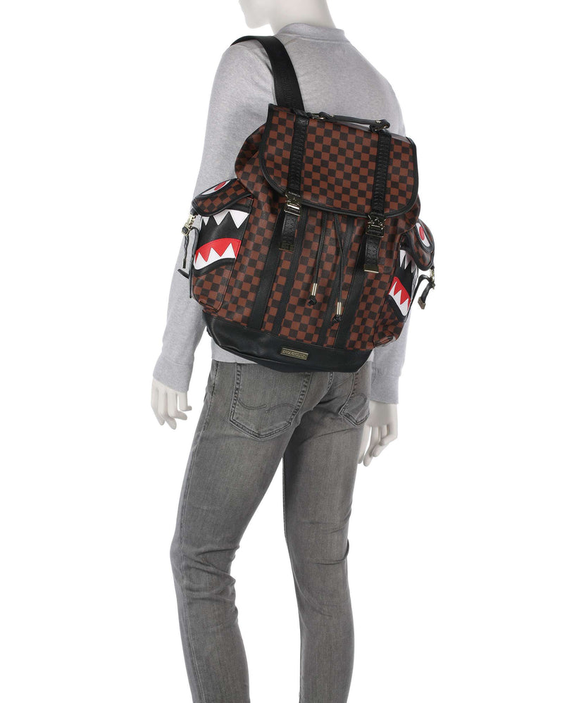 Sprayground Sawtooth Sharks in Paris Monte Carlo Backpack brown