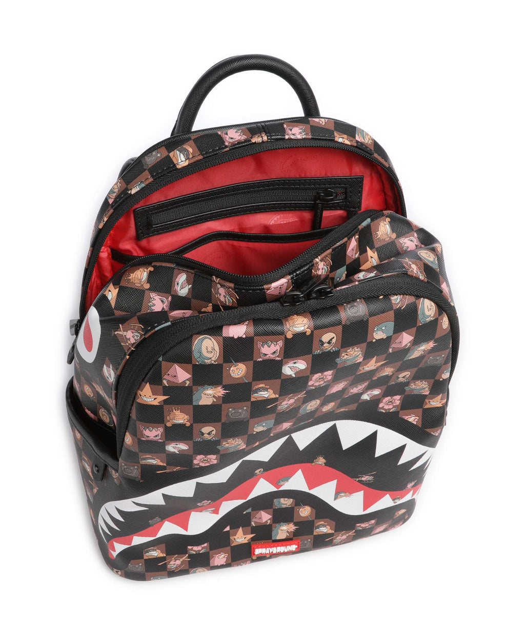 Sprayground Peeking Characters Remix Backpack brown