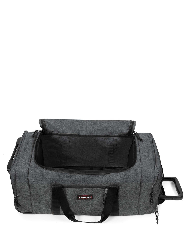 Eastpak Leatherface M + Travel bag with wheels black denim