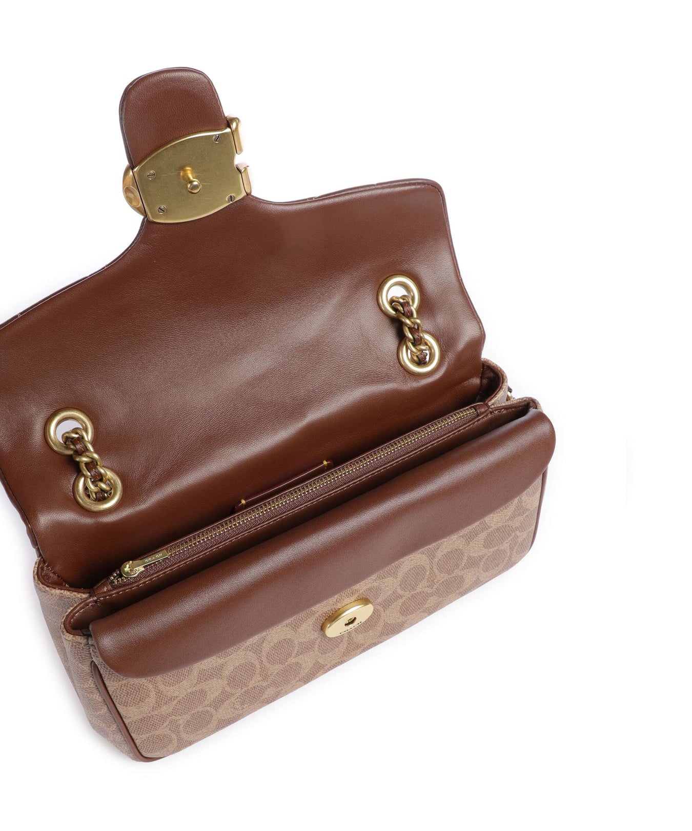 Coach Tabby Signature 26 Shoulder bag tan brown