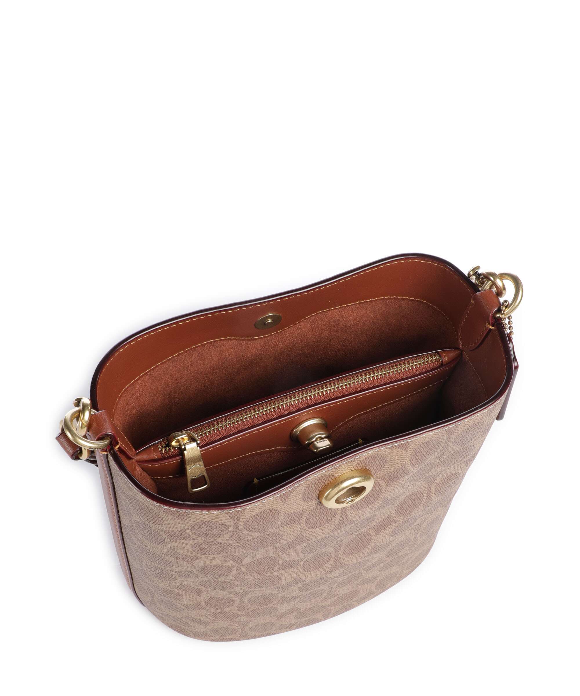 Coach Willow Signature 19 Hobo bag tan caramel