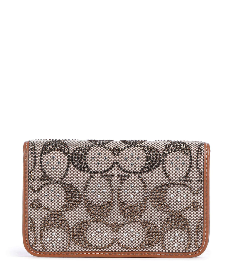 Coach Essential Crystal Signature Jacquard Wallet burnished amber