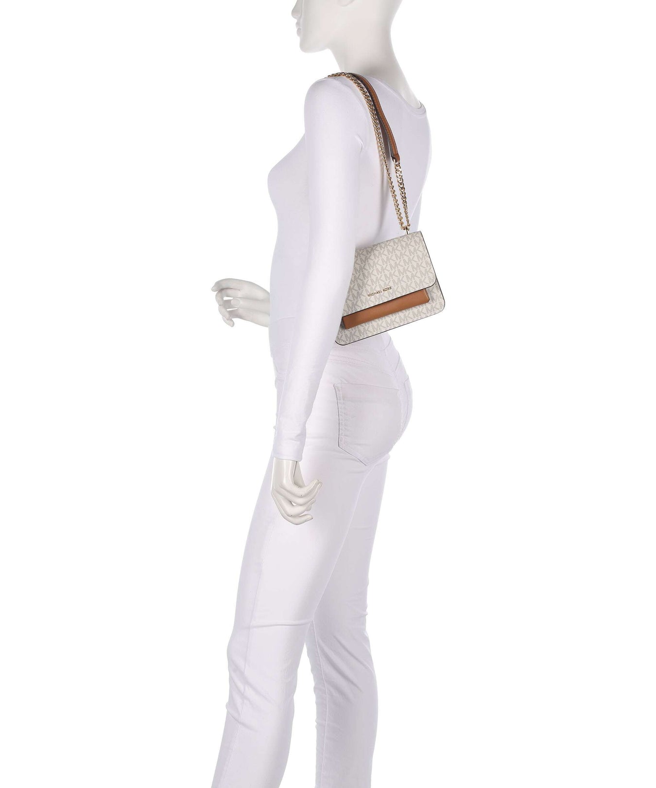 Michael Kors Claire Small Shoulder bag vanilla/acorn