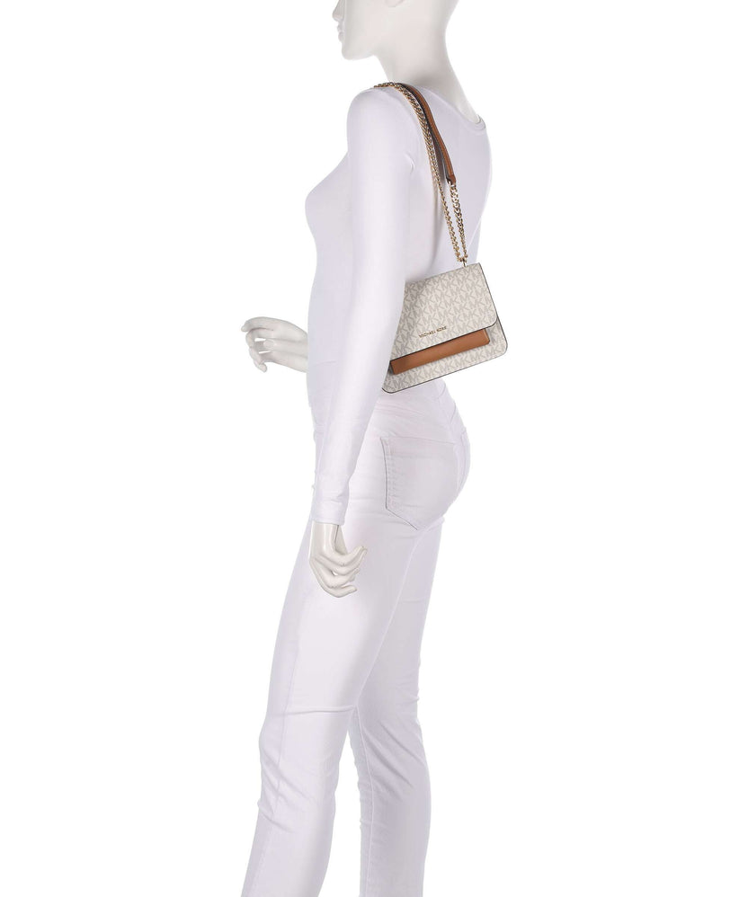 Michael Kors Claire Small Shoulder bag vanilla/acorn