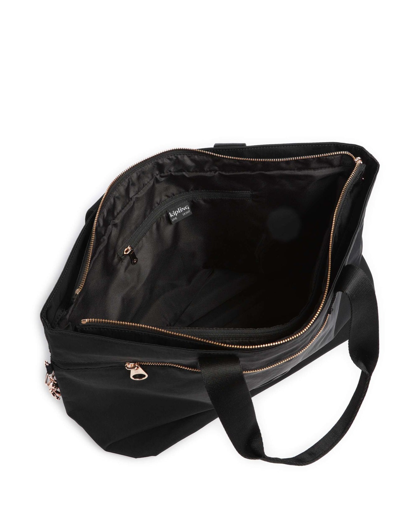 Kipling Charm Colissa Zip Tote bag black rose spice