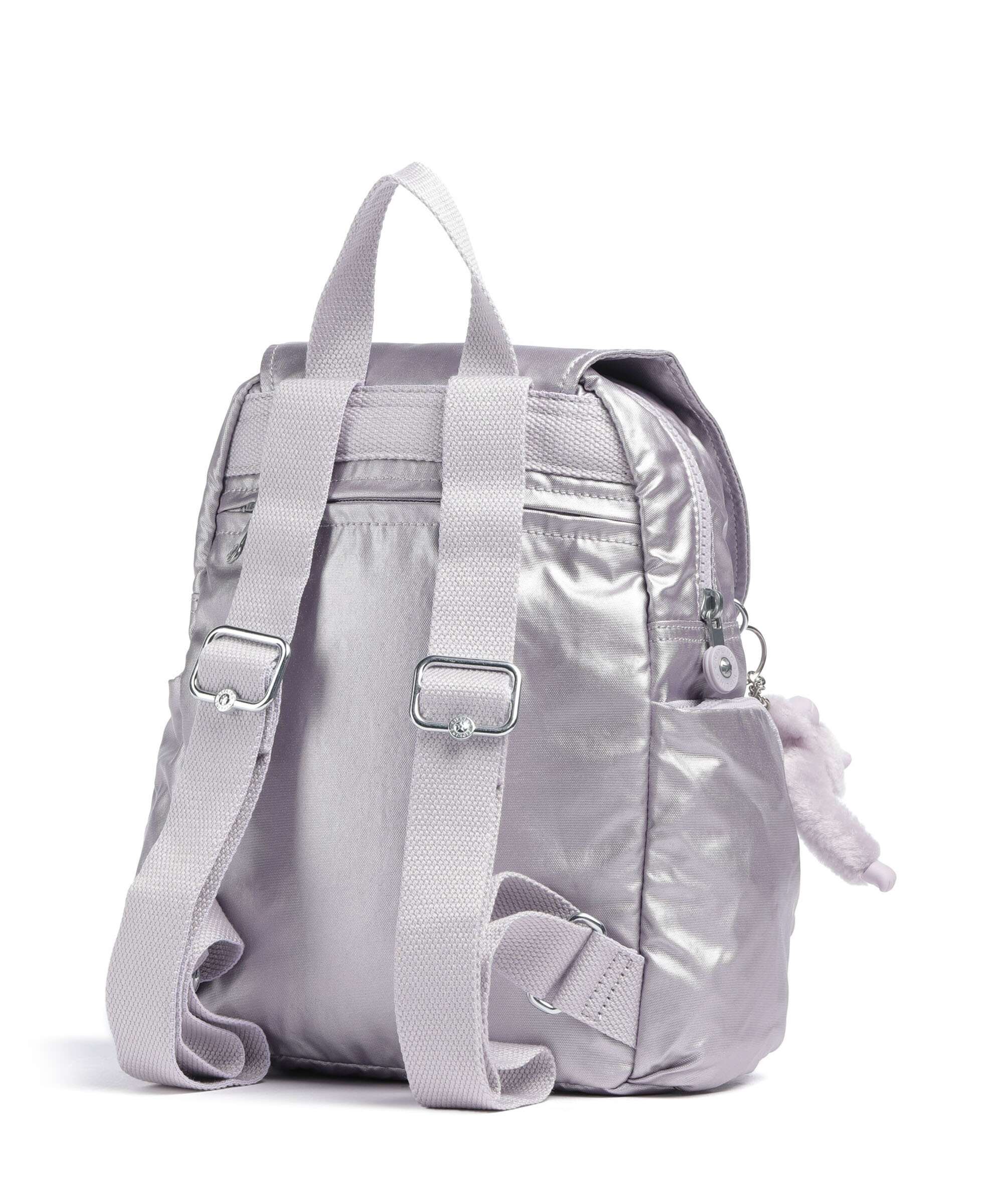 Kipling Basic City Zip Mini Backpack lilac moon/metallic