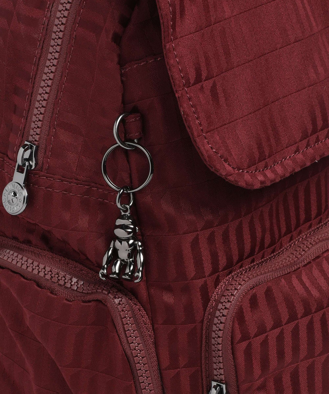 Kipling Elevated City Zip S Backpack maroon tile