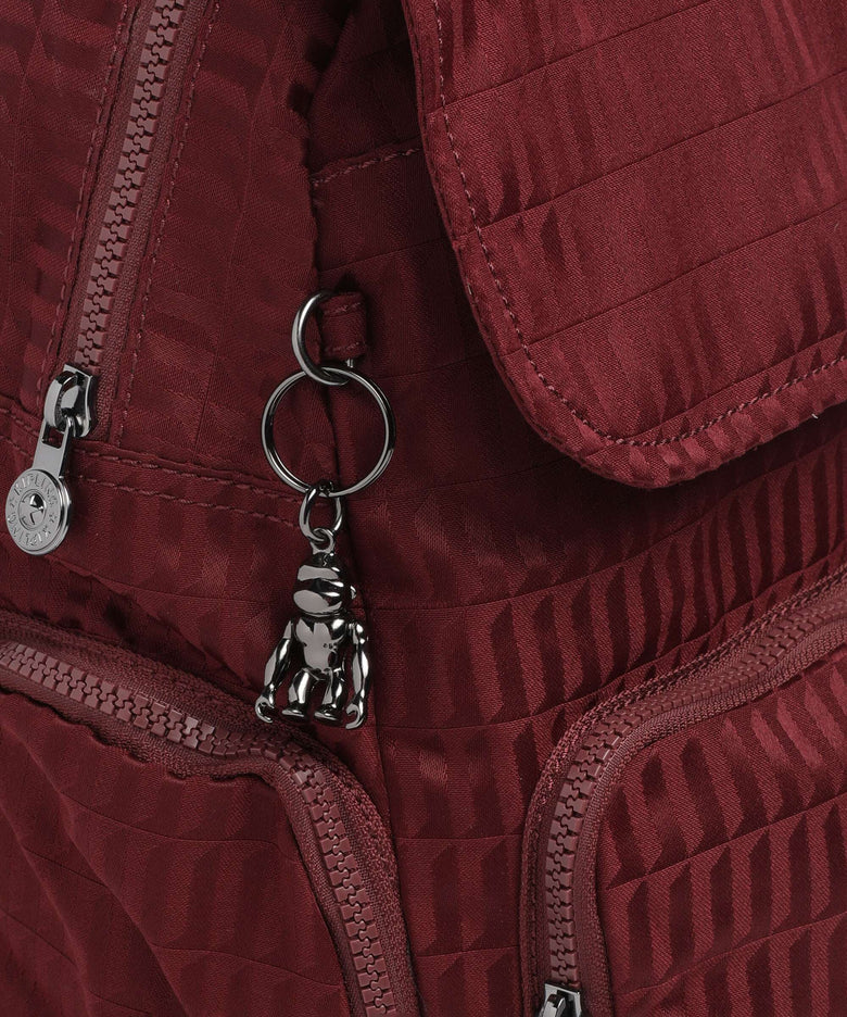 Kipling Elevated City Zip S Backpack maroon tile