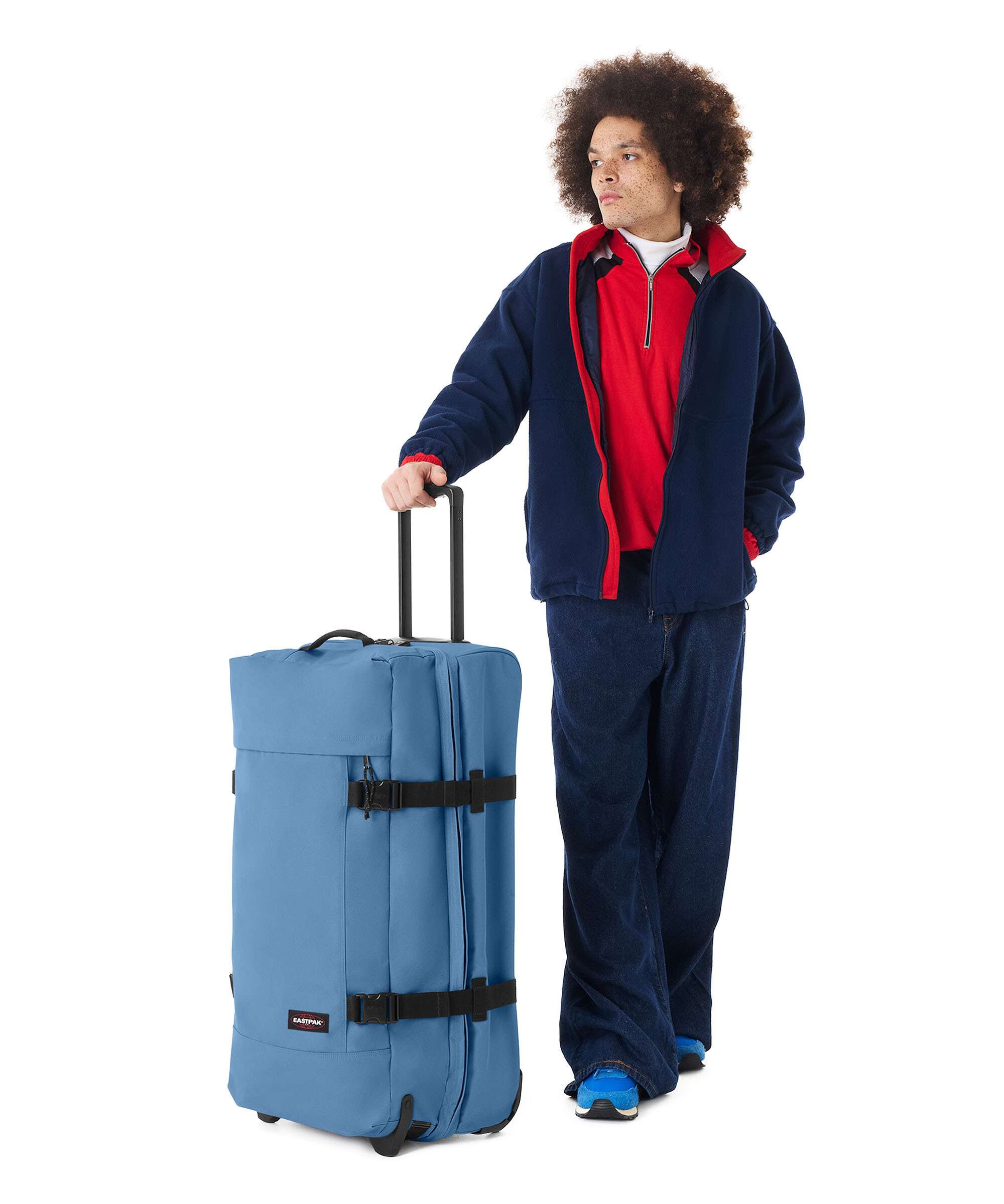 Eastpak Tranverz L Travel bag with wheels aviator blue