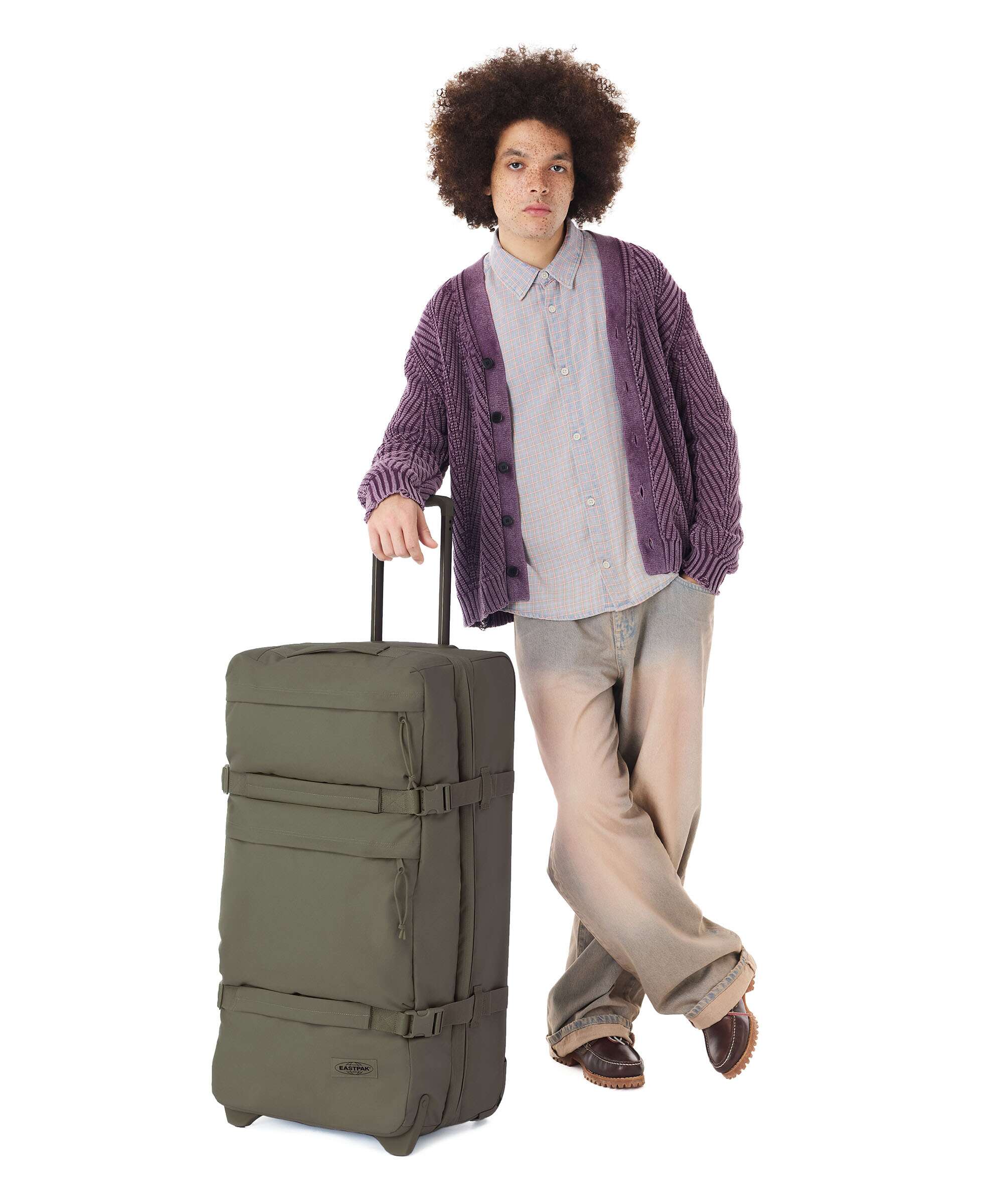 Eastpak Transit'R Plus Mono L Travel bag with wheels khaki