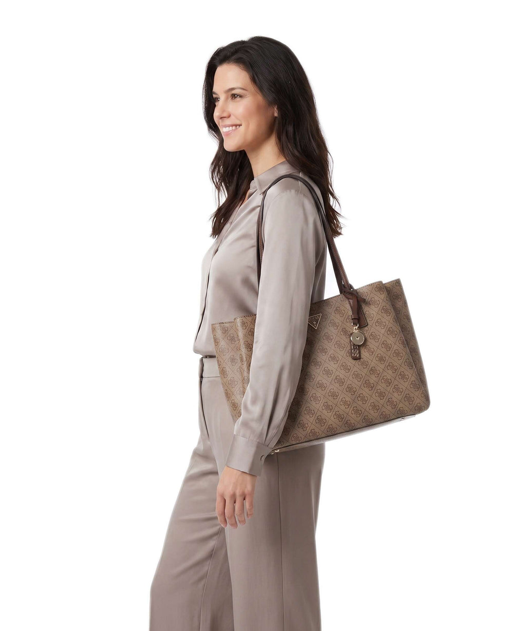 Guess Noelle II Tech Tote bag latte logo/brown