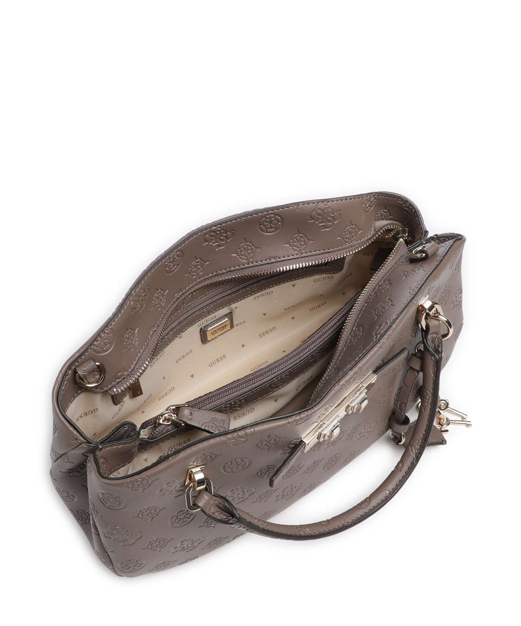 Guess Carmella Handbag taupe logo