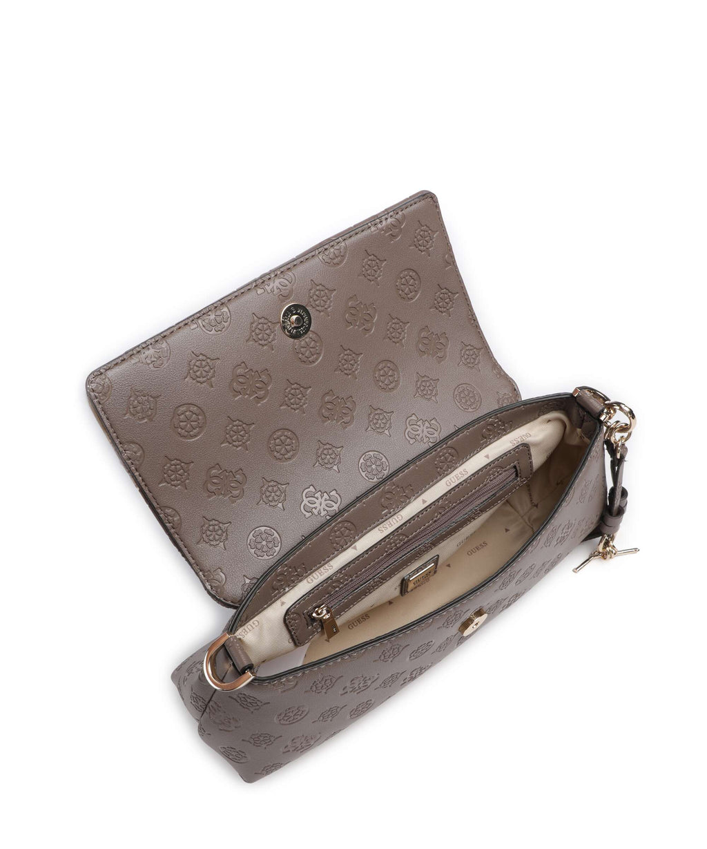 Guess Carmella Crossbody bag taupe logo
