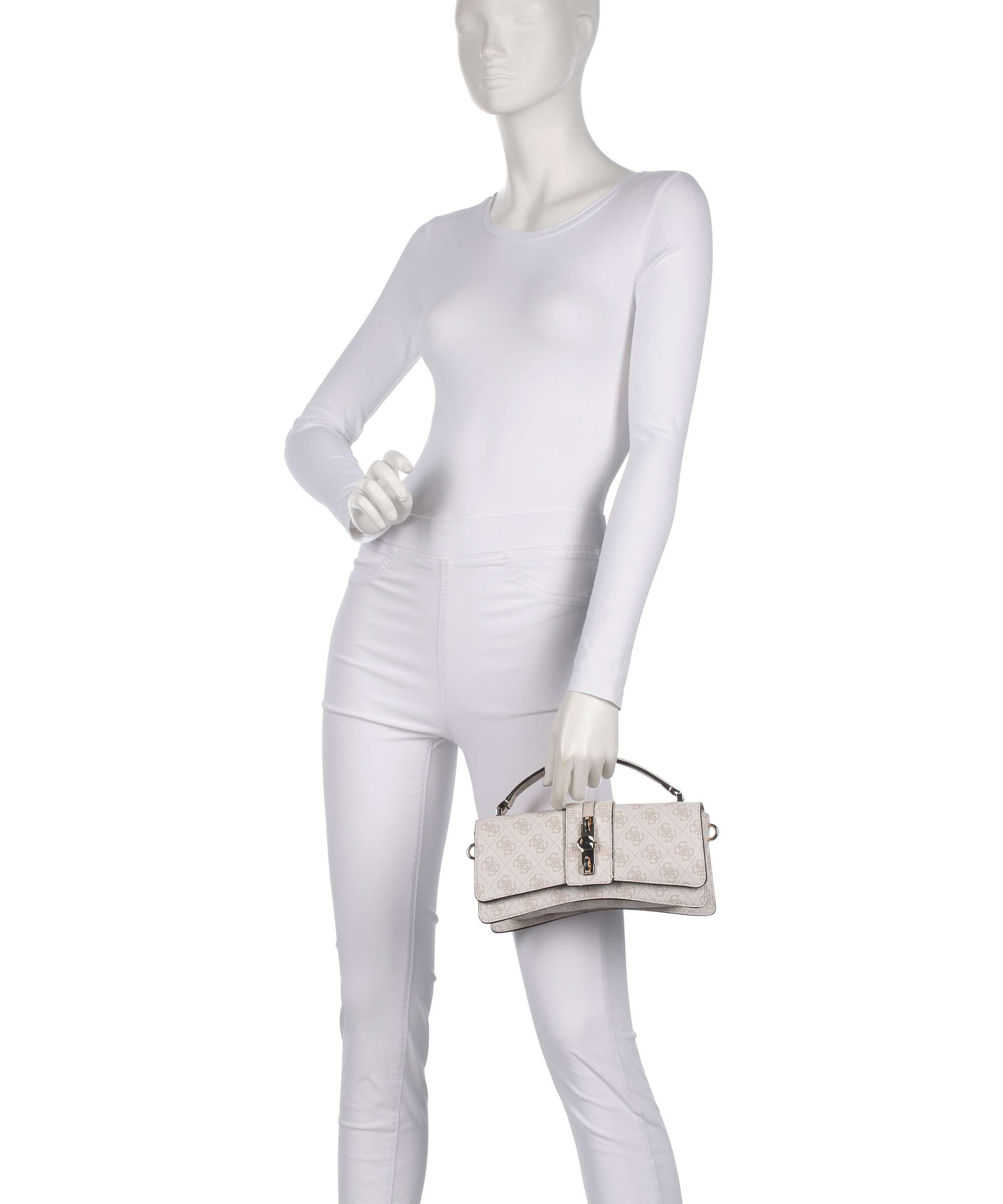 Guess Yvonne Logo Mini Handbag stone logo