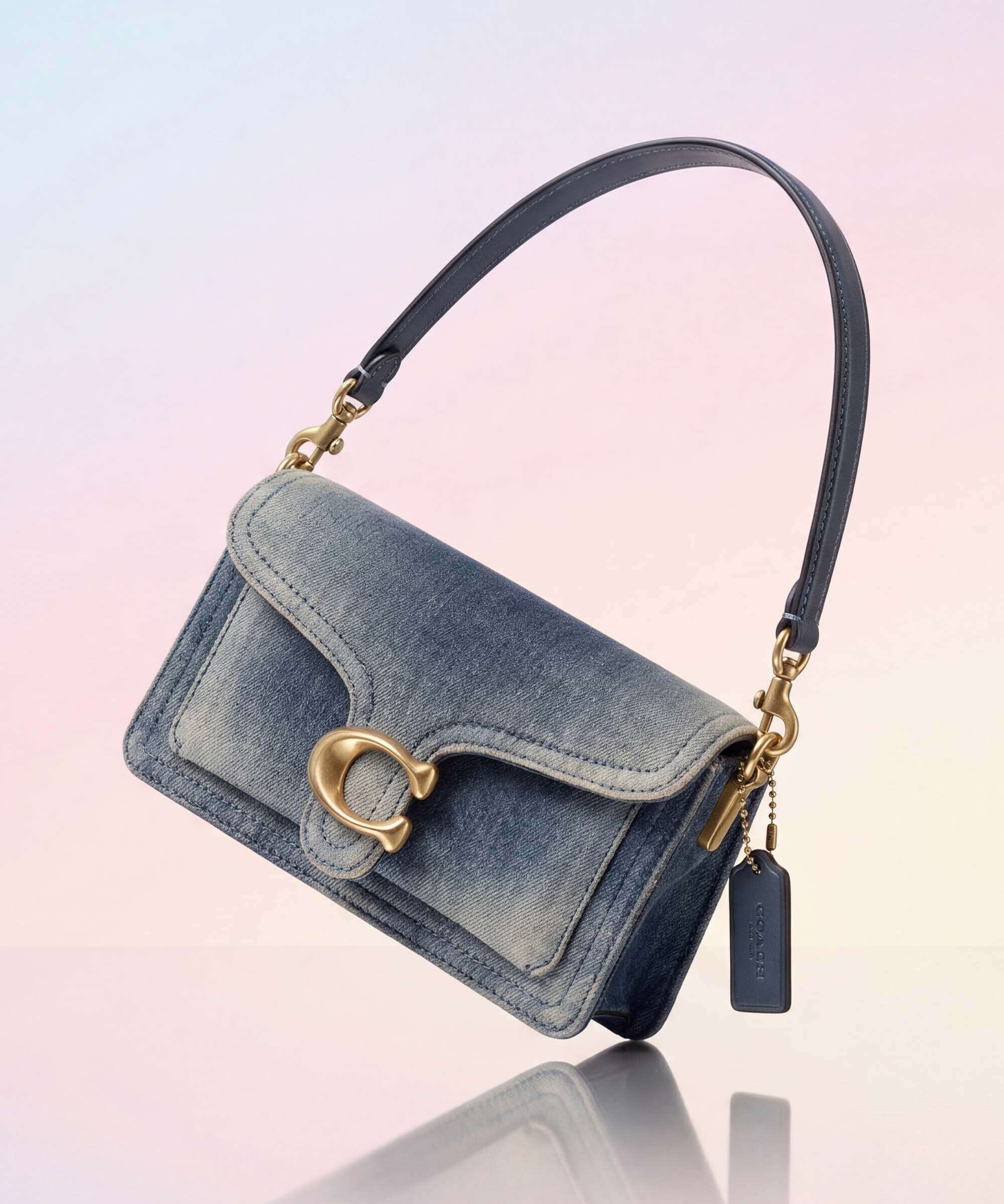 Coach Tabby Loved Denim 20 Shoulder bag dark indigo
