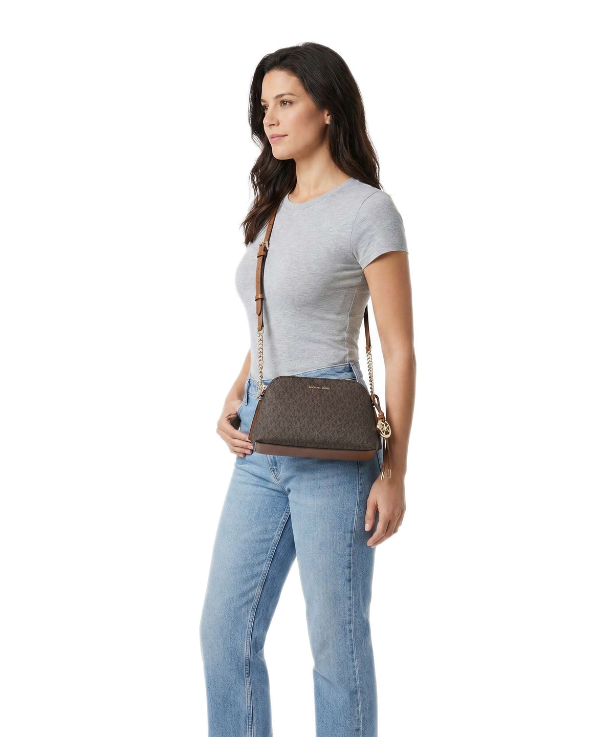 Michael Kors Freddie Small Crossbody bag brown/acorn