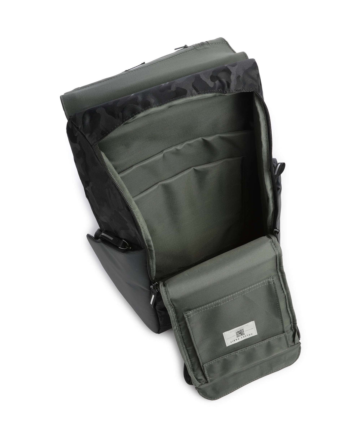 Delsey Paris Securflap Backpack schwarz tarnung
